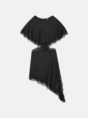 Y2K Cut Out Lace Trim Midi Dress view 5 | MAUVSTUDIO®