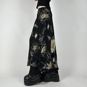 , Y2K skirt styled with a crop top