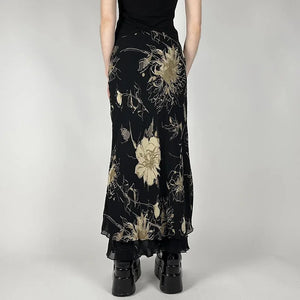 , Y2K skirt styled with a crop top