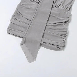 Y2K Draped Strapless Mini Dress view 7 | MAUVSTUDIO®