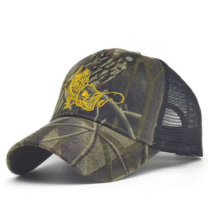 Y2K Embroidered Fish Bone Camo Baseball Cap – MAUVSTUDIO®
