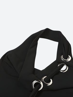 Y2K Eyelets Halter Neck Top – MAUVSTUDIO®