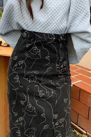 , Y2K skirt styled with a crop top