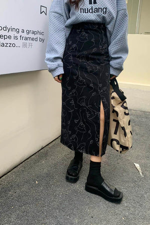 , Y2K skirt styled with a crop top