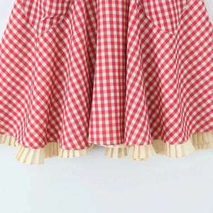 Y2K Gingham Halter Mini Dress view 7 | MAUVSTUDIO®
