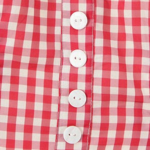 Y2K Gingham Halter Mini Dress view 8 | MAUVSTUDIO®