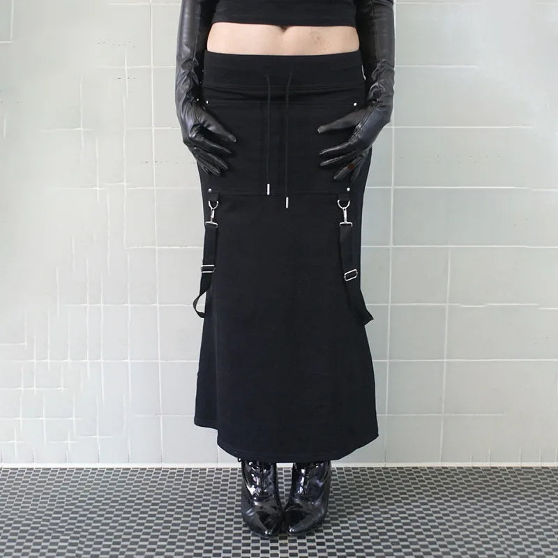 , Y2K skirt styled with a crop top