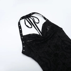 Y2K Goth Mermaid Maxi Dresses view 7 | MAUVSTUDIO®