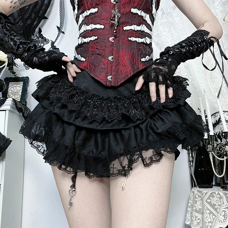 , Y2K skirt styled with a crop top