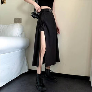 , Y2K skirt styled with a crop top