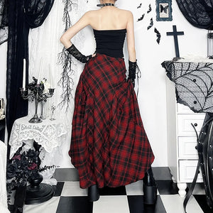 , Y2K skirt styled with a crop top