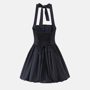 Y2K Halter Bubble Mini Dress view 5 | MAUVSTUDIO®