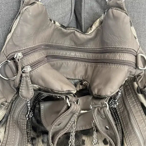 Sac Léopard Fausse Fourrure Y2K Grunge