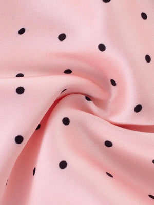 Y2K Pink Polka Dot Maxi Dress view 8 | MAUVSTUDIO®