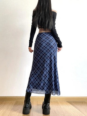 , Y2K skirt styled with a crop top