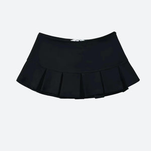 Y2K Pleated Micro Skort, Y2K skort styled with a crop top