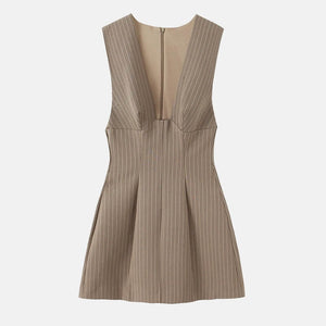 Y2K Plunge Neck Mini Dress view 3 | MAUVSTUDIO®