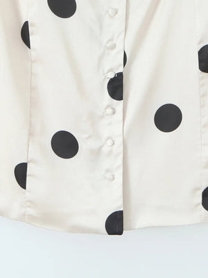 Y2K Polka Dot Sheer Mini Dress view 5 | MAUVSTUDIO®