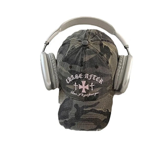 Y2K Retro Cross Camo Baseball Cap – MAUVSTUDIO®