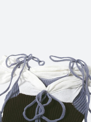Y2K Ruched Knitted Mini Dress view 4 | MAUVSTUDIO®