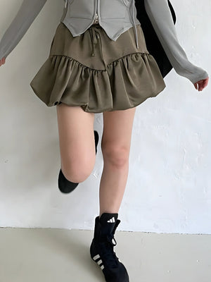 , Y2K skirt styled with a crop top