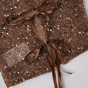 Y2K Sequin Halter Top with sheer mesh, Y2K halter top styled with low rise bottoms