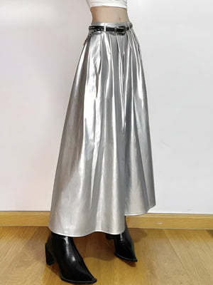 , Y2K skirt styled with a crop top