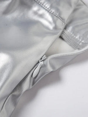 , Y2K skirt styled with a crop top