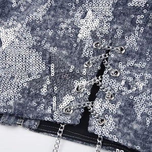 Y2K Star Sequined Crop Top – MAUVSTUDIO®