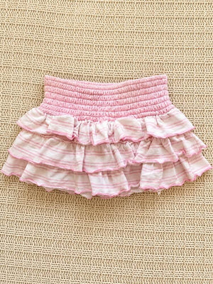 , Y2K skirt styled with a crop top