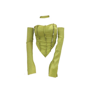 Y2K Top & Gloves Set