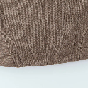 Y2K Tweed Corset Top with lace trim, Y2K corset styled with low rise bottoms