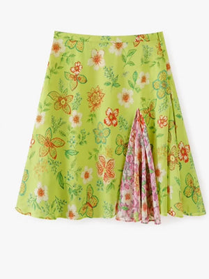 , Y2K skirt styled with a crop top