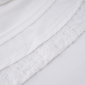 Y2K White Lace Mini Dress view 8 | MAUVSTUDIO®