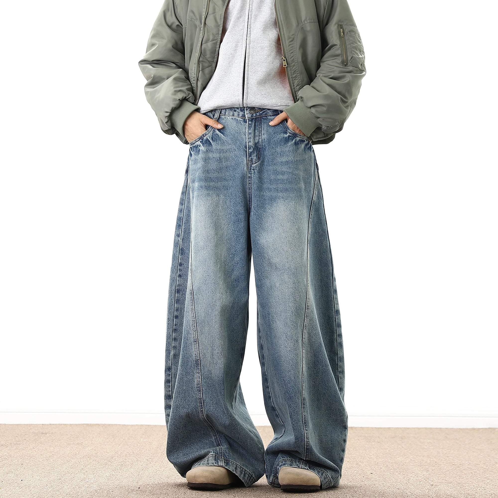 Y2K Wide Leg Baggy Denim Jeans – MAUVSTUDIO®