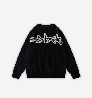 "Cipher" Jacquard Knit Sweater