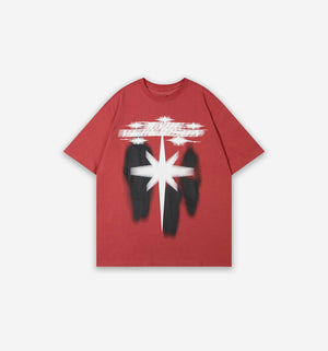 Y2K Flare OVERSIZE Graphic T-Shirt-Tee-Red-S-MAUV STUDIO®