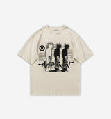 Y2K Aftertought Graphic T-Shirt-Tee-Beige-S-MAUV STUDIO®