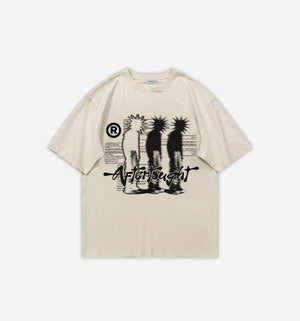 Y2K Aftertought Graphic T-Shirt-Tee-Beige-S-MAUV STUDIO®