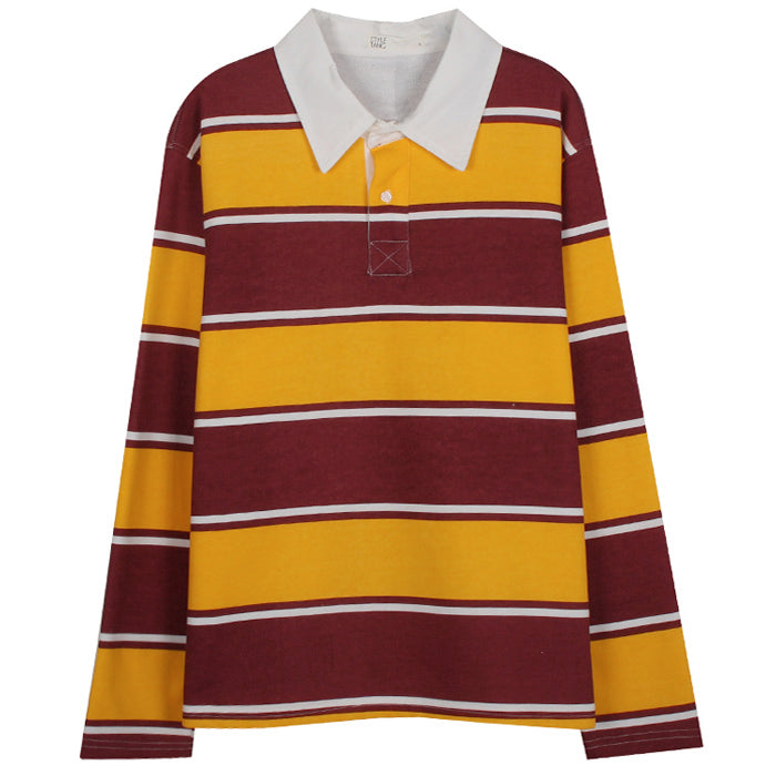 90s Aesthetic Striped Sweatshirt-Sweaters-MAUV STUDIO-STREETWEAR-Y2K-CLOTHING