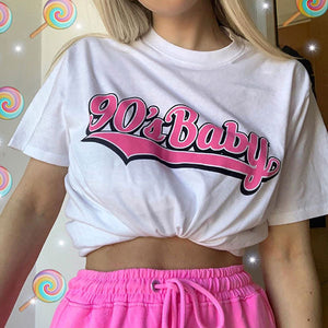 90's Baby T-Shirt-T-Shirts-MAUV STUDIO-STREETWEAR-Y2K-CLOTHING