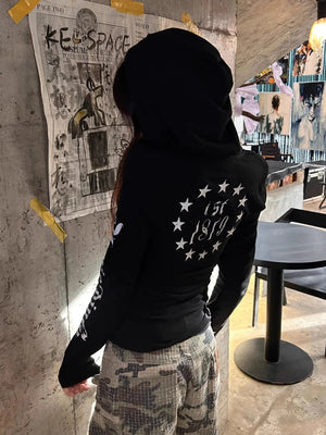 Acubi Hooded Graphic Top – MAUVSTUDIO®