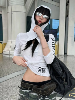 Acubi Hooded Graphic Top – MAUVSTUDIO®