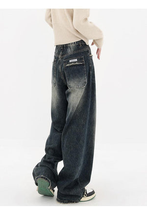 Acubi Wide Leg Dark Jeans-MAUV STUDIO