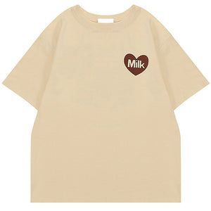 Aesthetic Milk T-Shirt-T-Shirts-MAUV STUDIO-STREETWEAR-Y2K-CLOTHING