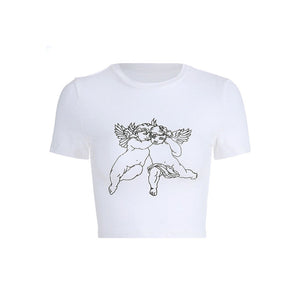 Angel Crop Tee-T-Shirts-MAUV STUDIO-STREETWEAR-Y2K-CLOTHING