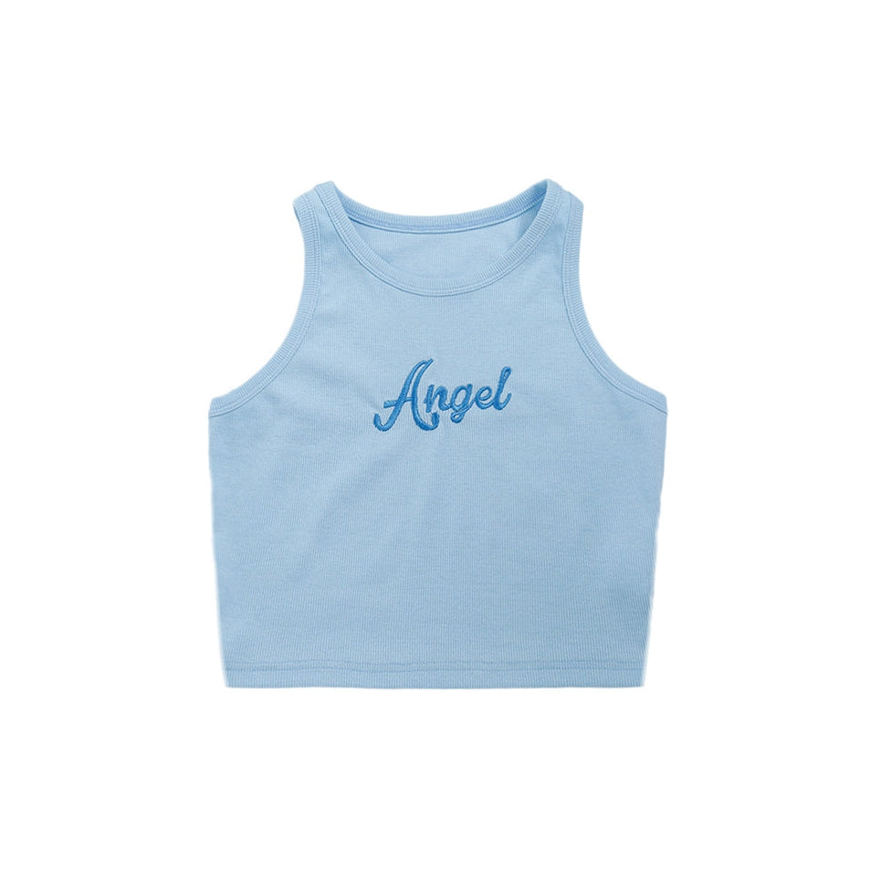Angel Ribbed Top-T-Shirts-MAUV STUDIO-STREETWEAR-Y2K-CLOTHING