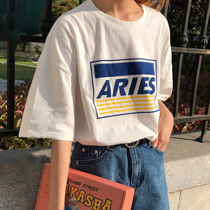 Aries T-Shirt-T-Shirts-MAUV STUDIO-STREETWEAR-Y2K-CLOTHING