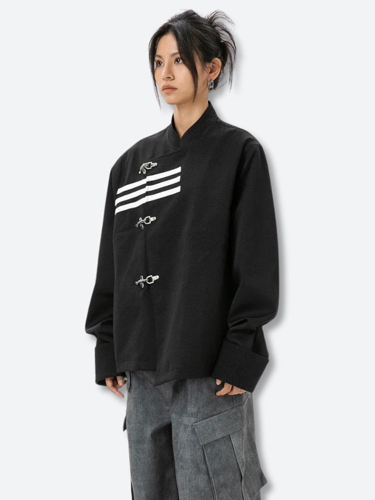 Asymmetric Frog Button Jacket – MAUV STUDIO®