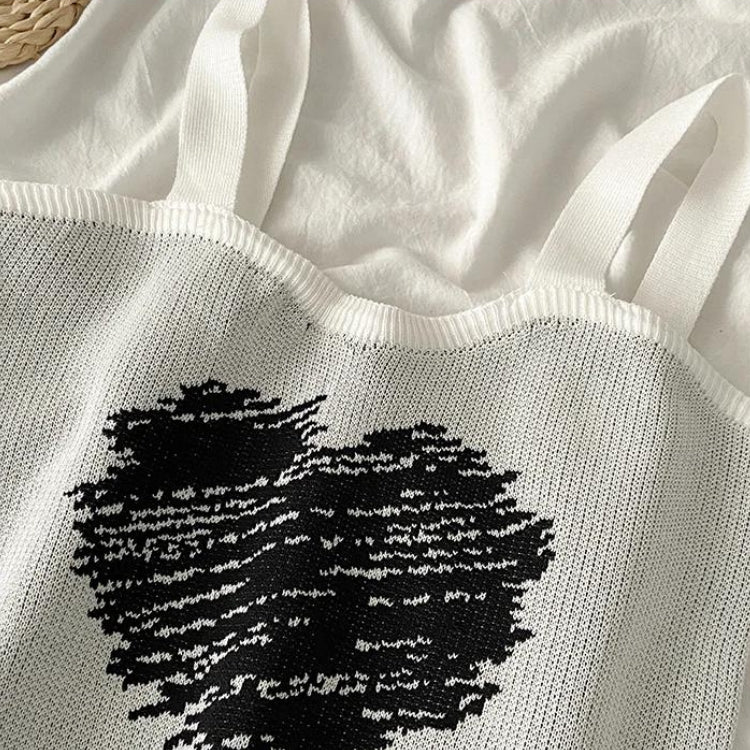 Asymmetric Heart Knitted Crop Top-Mauv Studio